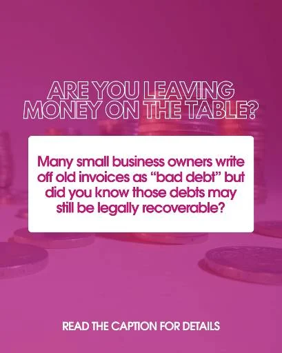 Think your written‑off debts are gone forever? Think Again.Many small businesses write off old invoices as “bad debt” but did you know those debts may still be legally recoverable?Writing off a debt in your accounts is just an accounting move. It doesn’t automatically wipe the slate clean. A debt can still be owed unless it becomes statute‑barred.Here’s when businesses typically write off a debt:
👉 The customer has gone silent.
👉 Your own follow‑up attempts didn’t work.
👉 The cost of chasing it feels too high.
👉 The debtor closed their business or went insolvent.But here’s the truth:
👉 A written‑off debt can still be pursued
👉 It remains a legal obligation (unless the time limit for recovery has passed)
👉 You may be sitting on money that’s still collectableIf you’ve got old invoices gathering dust, it might be worth getting a professional to review whether those amounts can still be recovered.Even a small win boosts your cash flow and your confidence.Want help checking if your “bad debt” is truly gone or still recoverable? We can point you in the right direction.
📞 02 4803 9022
📧 collections@pinkdoor.com.au
🔗 https://pinkdoor.com.au/#GoulburnBusiness #GoulburnNSW #SouthernHighlandsBusiness #SouthernHighlandsNSW #GoulburnSmallBusiness #SouthernHighlandsSmallBusiness #SmallBusinessTips #DebtRecovery #BadDebt #AccountsReceivable #CashFlowMatters #BusinessFinance #RegionalBusiness #SupportLocalBusiness #NSWBusiness #BusinessAdvice #PinkDoor