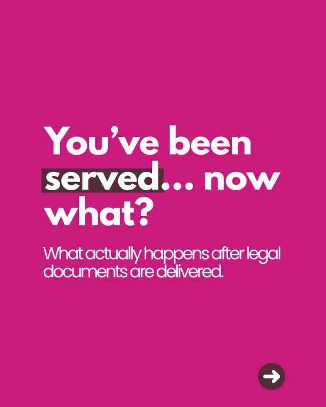 A lot of people think being “served” means someone is immediately getting dragged into court the next day thanks to what they’ve seen on TV. Reality is usually far less dramatic.

Once documents have been served, the recipient is formally notified and the legal process can begin properly. From there, the next steps depend on the type of matter, the deadlines involved and how the parties respond.

That’s why professional process serving matters. Correct service helps ensure matters move forward properly, legally and without unnecessary delays.

Pink Door provides professional and discreet process serving throughout the Goulburn and Southern Highlands regions.

Get in touch and find out how we can support you!
📞 02 4803 9022
📧 collections@pinkdoor.com.au
🔗 https://pinkdoor.com.au/